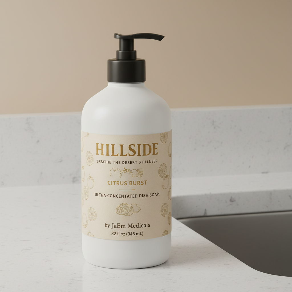 Hillside Citrus Burst Dish Soap mockup