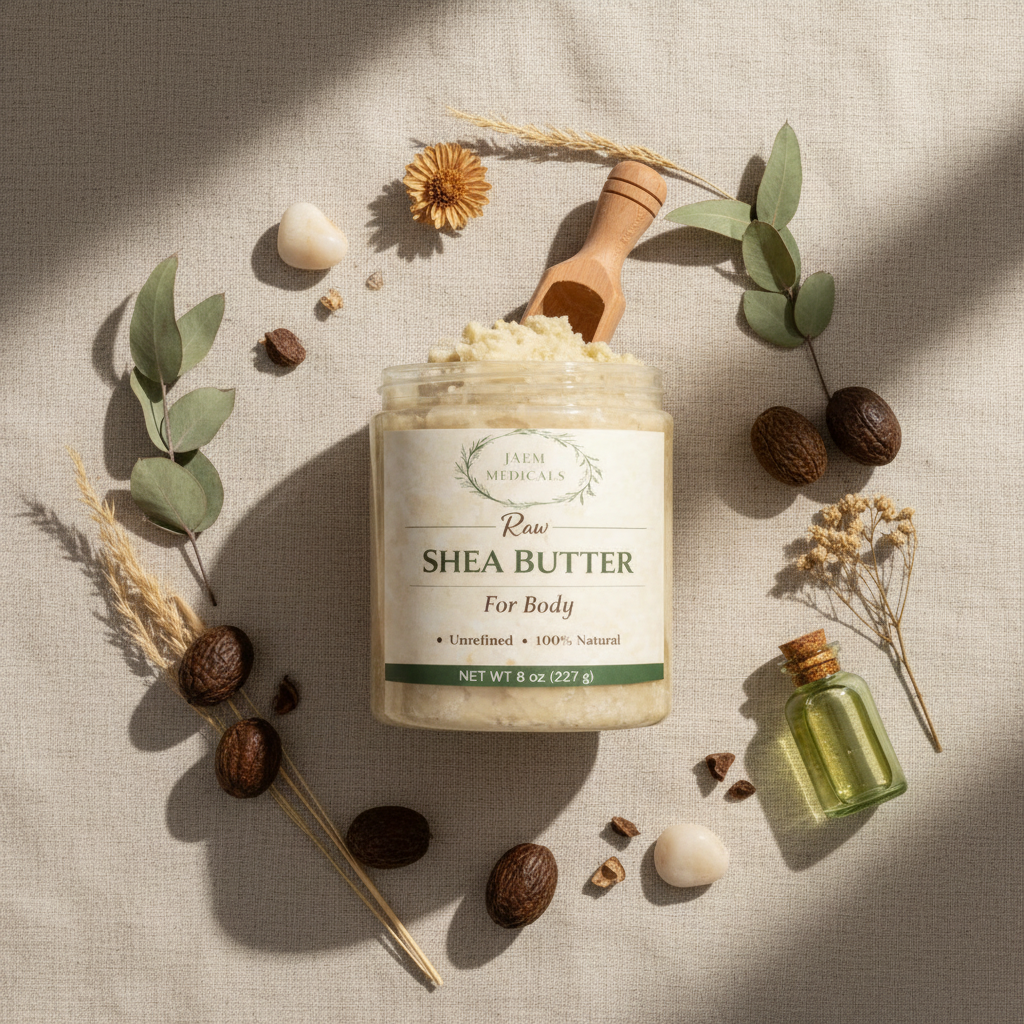 Flat lay with botanicals